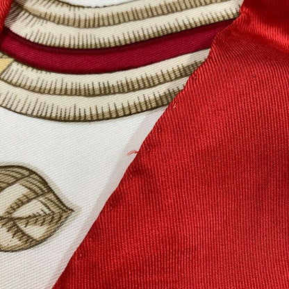 Hermes Carre 90 Caraibes Caribe Bird Scarf Silk Red Carre 90 Women