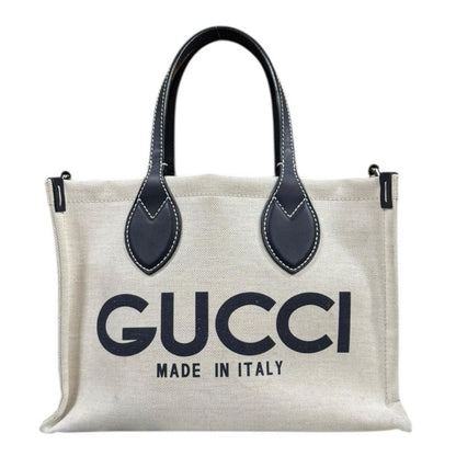 Gucci Printed Tote Mini Shoulder Bag Canvas 772144 Beige Women's Gucci Preowned