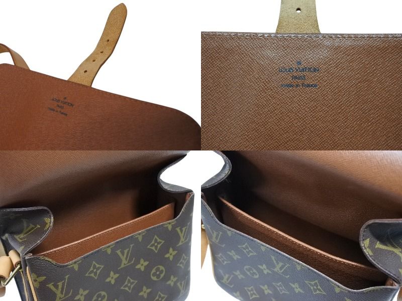 Louis Vuitton Cartouchiere MM Shoulder Bag Monogram Canvas Brown — view 8