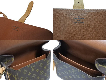 Louis Vuitton Cartouchiere MM Shoulder Bag Monogram Canvas Brown — view 8