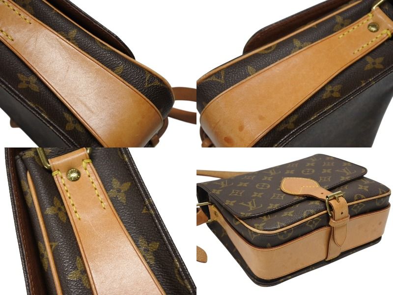Louis Vuitton Cartouchiere MM Shoulder Bag Monogram Canvas Brown — view 4