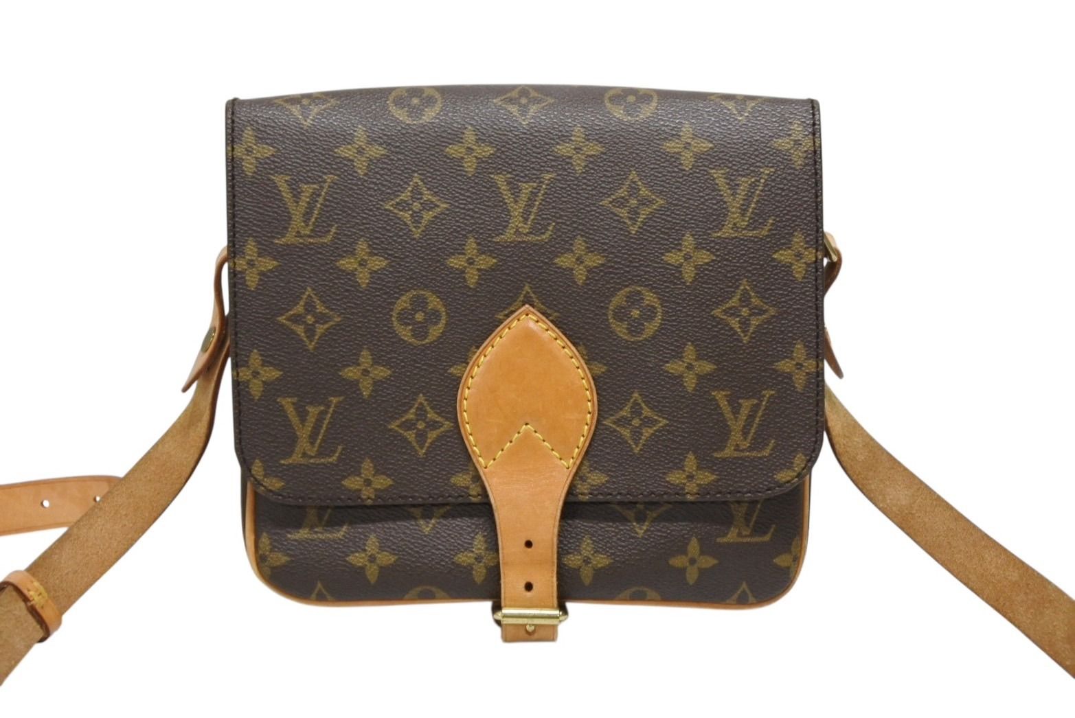 Louis Vuitton Cartouchiere MM Shoulder Bag Monogram Canvas Brown — view 2