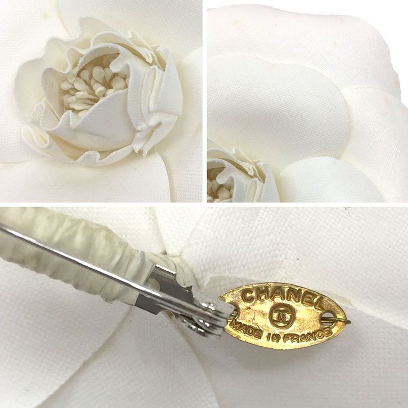 Chanel Camellia Corsage Flower White Aq11724