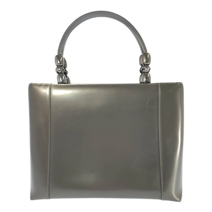 Christian DIOR Maris Pearl Mirror Calf Silver Hardware 2WAY Handbag Shoulder /