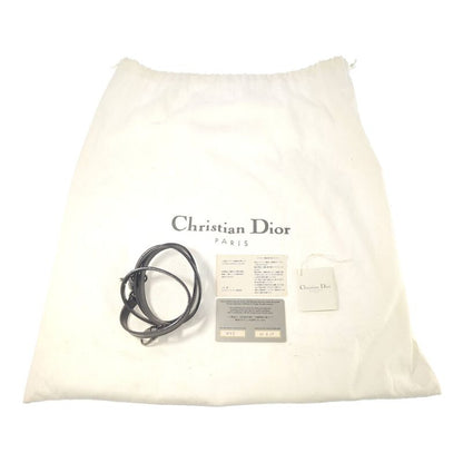 Christian DIOR Maris Pearl Mirror Calf Silver Hardware 2WAY Handbag Shoulder /