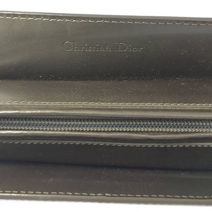 Christian DIOR Maris Pearl Mirror Calf Silver Hardware 2WAY Handbag Shoulder /