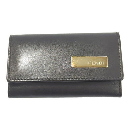 Fendi Logo Bar 6-stack Key Case /2261-101603-009/black/next-day Delivery