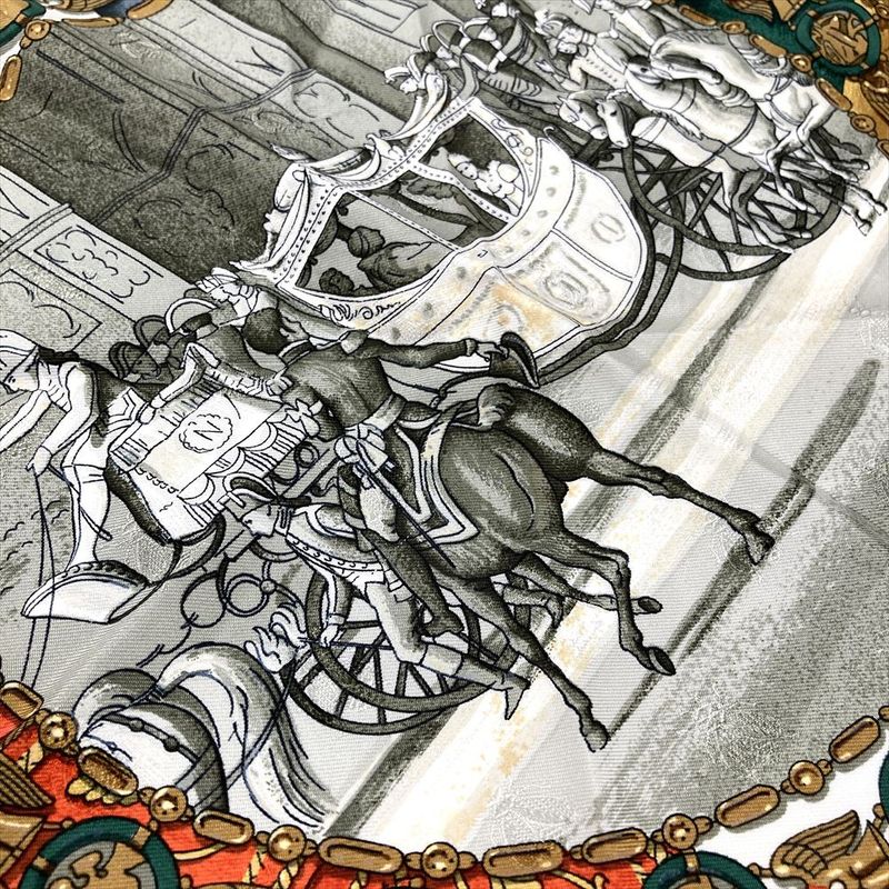 Hermes Carre 90 Napoleon Scarf Blue Ladies