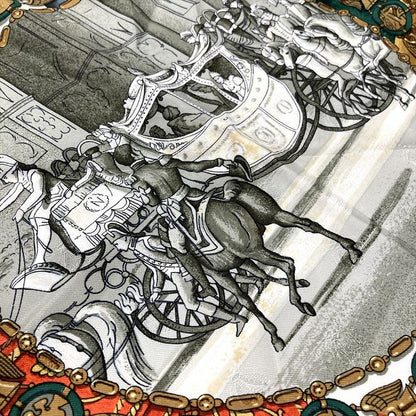 Hermes Carre 90 Napoleon Scarf Blue Ladies