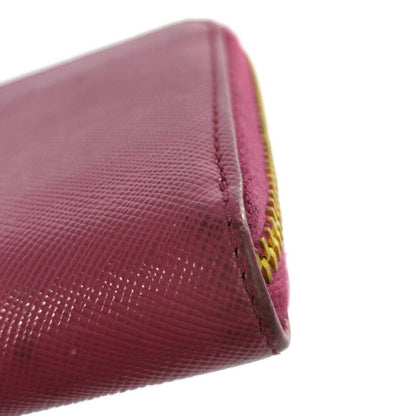 Prada Saffiano Round Zipper Long Wallet / 1m1157 / Pink / Next Day Delivery [ ]