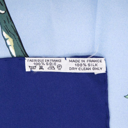 Hermes Carré 90 Sichuan Silk Navy Scarf 0124 Hermes