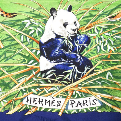 Hermes Carré 90 Sichuan Silk Navy Scarf 0124 Hermes