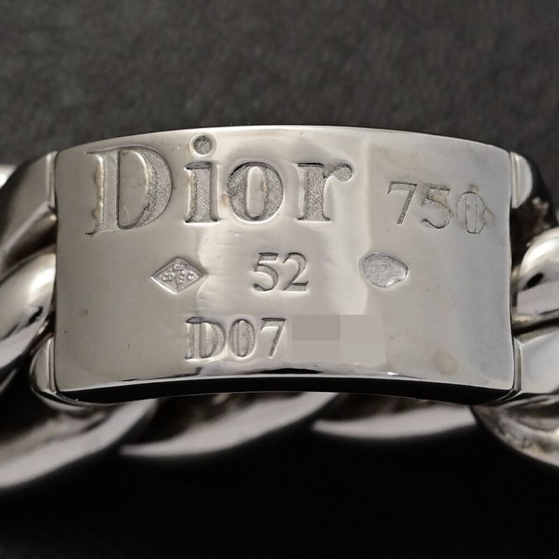 Christian DIOR Golmet Ring - Ring / 18k(wgnone)-13.3g/10.5/#50.5 /white Gold