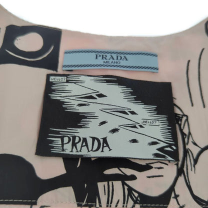 Prada Cartoon Print Pattern Waist Ribbon Cotton Sleeveless Dress / P36m9 S181