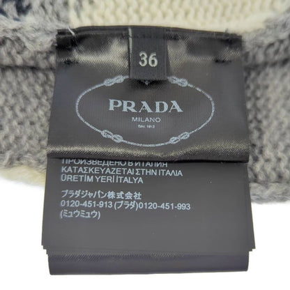Prada Cashmere Argyle Check Knit Sweater Top / New 2025aw/p24t2p_172d_f0031_s_oo