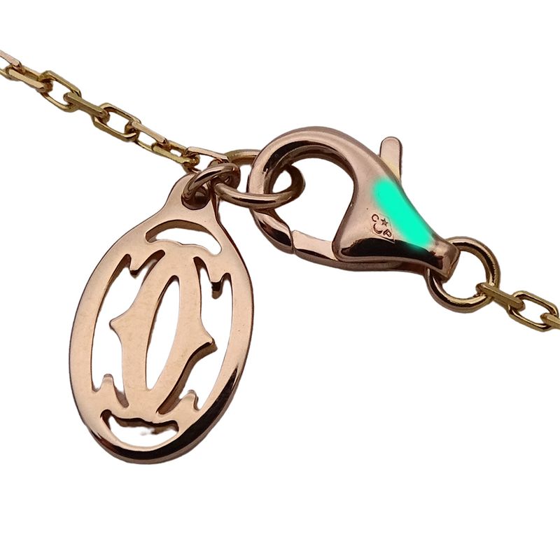 Cartier Necklace Ladies Brand 750pg 1P Pink Sapphire D'amour Pink Gold B7218400