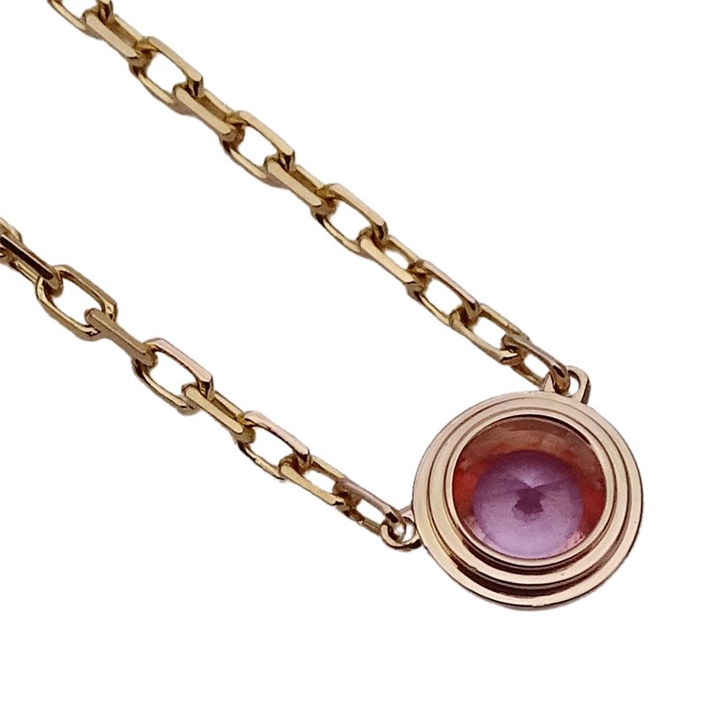 Cartier Necklace Ladies Brand 750pg 1P Pink Sapphire D'amour Pink Gold B7218400