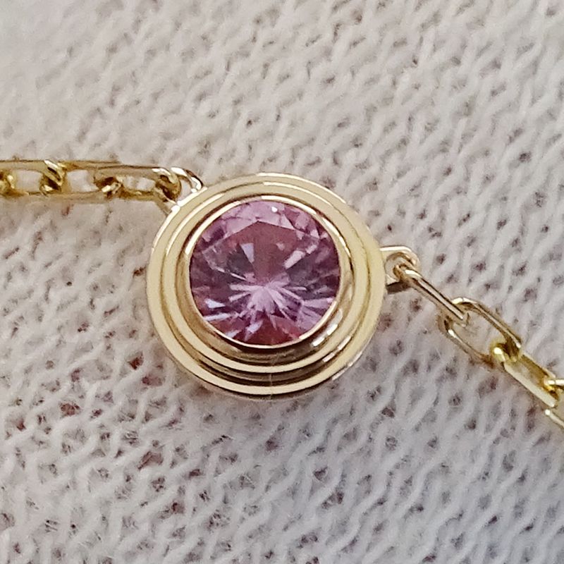 Cartier Necklace Ladies Brand 750pg 1P Pink Sapphire D'amour Pink Gold B7218400
