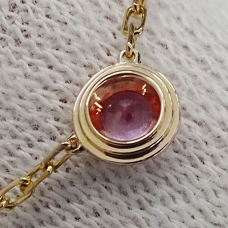 Cartier Necklace Ladies Brand 750pg 1P Pink Sapphire D'amour Pink Gold B7218400