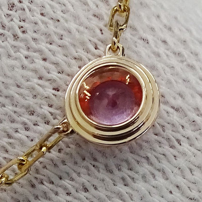 Cartier Necklace Ladies Brand 750pg 1P Pink Sapphire D'amour Pink Gold B7218400