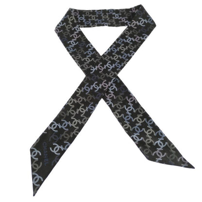 Chanel Coco Mark Scarf Total Neckwear 22v/black Next-day Delivery Possible [] A
