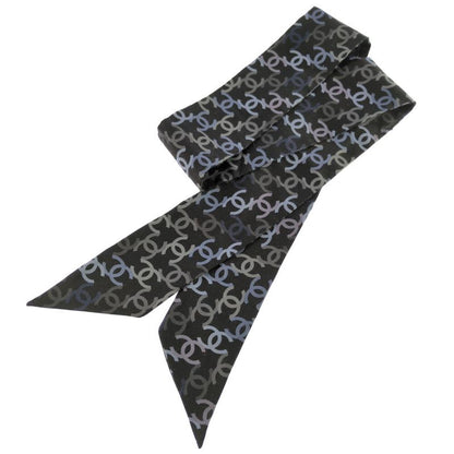Chanel Coco Mark Scarf Total Neckwear 22v/black Next-day Delivery Possible [] A