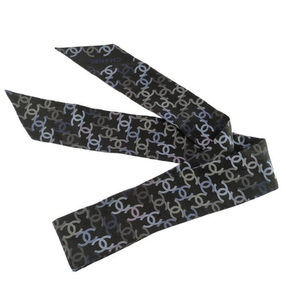 Chanel Coco Mark Scarf Total Neckwear 22v/black Next-day Delivery Possible [] A