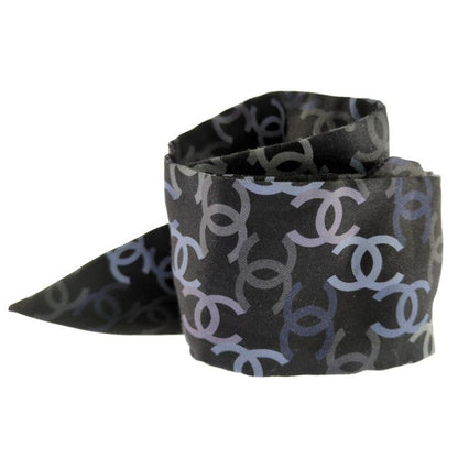 Chanel Coco Mark Scarf Total Neckwear 22v/black Next-day Delivery Possible [] A