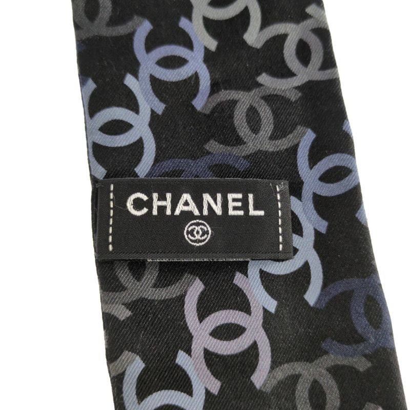 Chanel Coco Mark Scarf Total Neckwear 22v/black Next-day Delivery Possible [] A