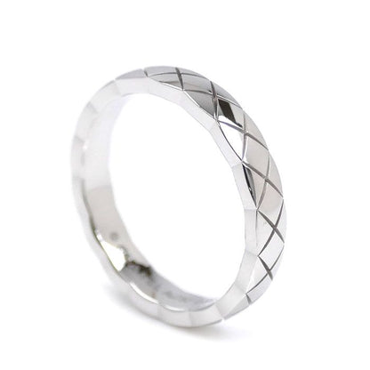 Chanel 18K White Gold White Gold Coco Crush Mini Ring J11793 9 Size 49 3.8g