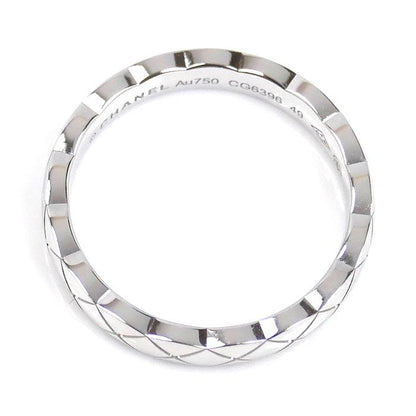 Chanel 18K White Gold White Gold Coco Crush Mini Ring J11793 9 Size 49 3.8g