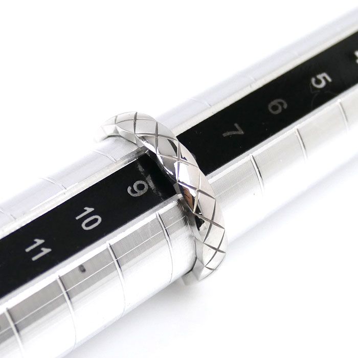 Chanel 18K White Gold White Gold Coco Crush Mini Ring J11793 9 Size 49 3.8g