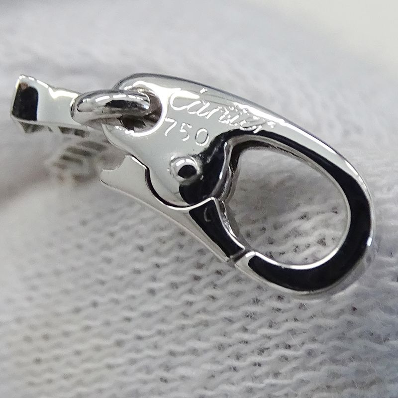 Cartier Pendant Top Ladies Men's Brand Charm 750wg Diamond 2C White Gold