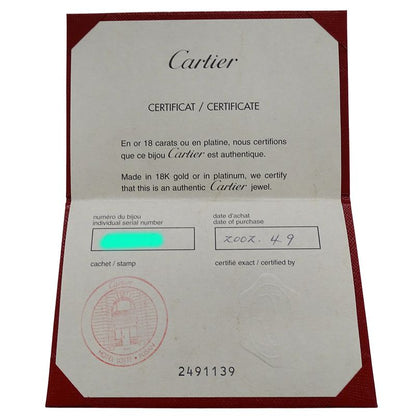 Cartier Pendant Top Ladies Men's Brand Charm 750wg Diamond 2C White Gold