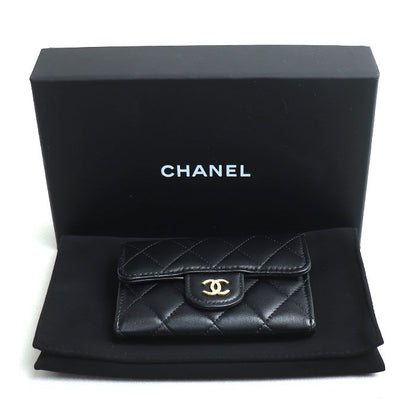 Chanel Matelasse Lambskin Classic Card Case Black Ap0214 Y01295 C3906 Ladies