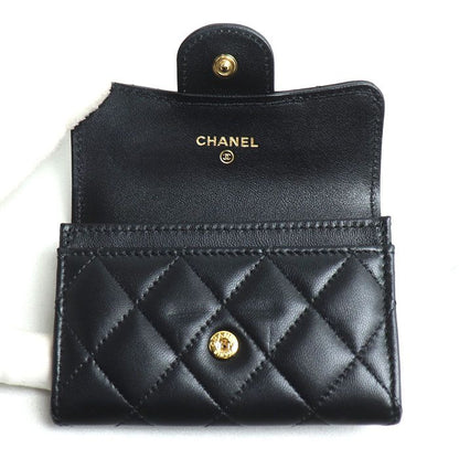 Chanel Matelasse Lambskin Classic Card Case Black Ap0214 Y01295 C3906 Ladies
