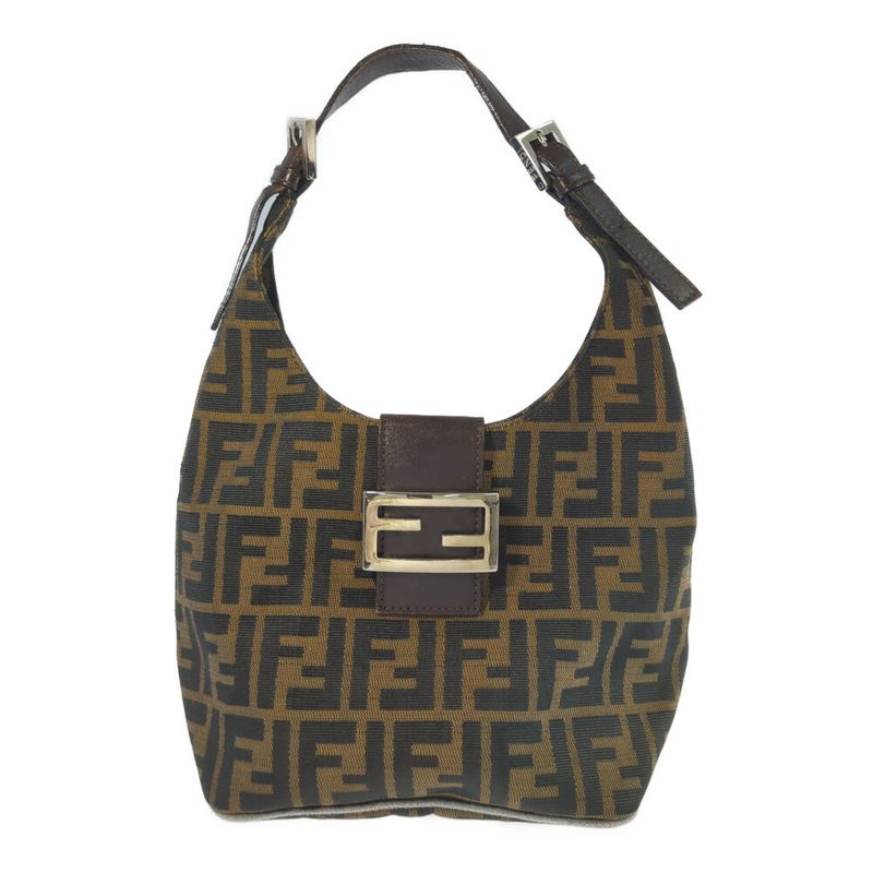 Fendi Zucca Canvas Leather Mini Bag Handbag Tote Bag/2308-26686-099/brown [all