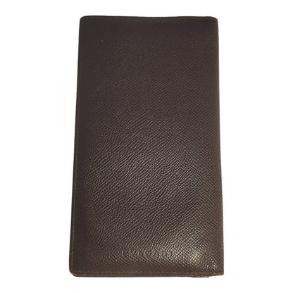 Bvlgari Embossed Logo Leather Billfold Long Wallet / Brown / Next Day Delivery