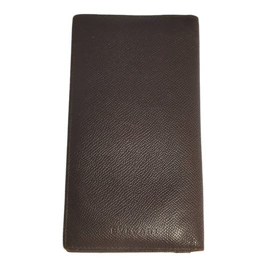 Bvlgari Embossed Logo Leather Billfold Long Wallet / Brown / Next Day Delivery