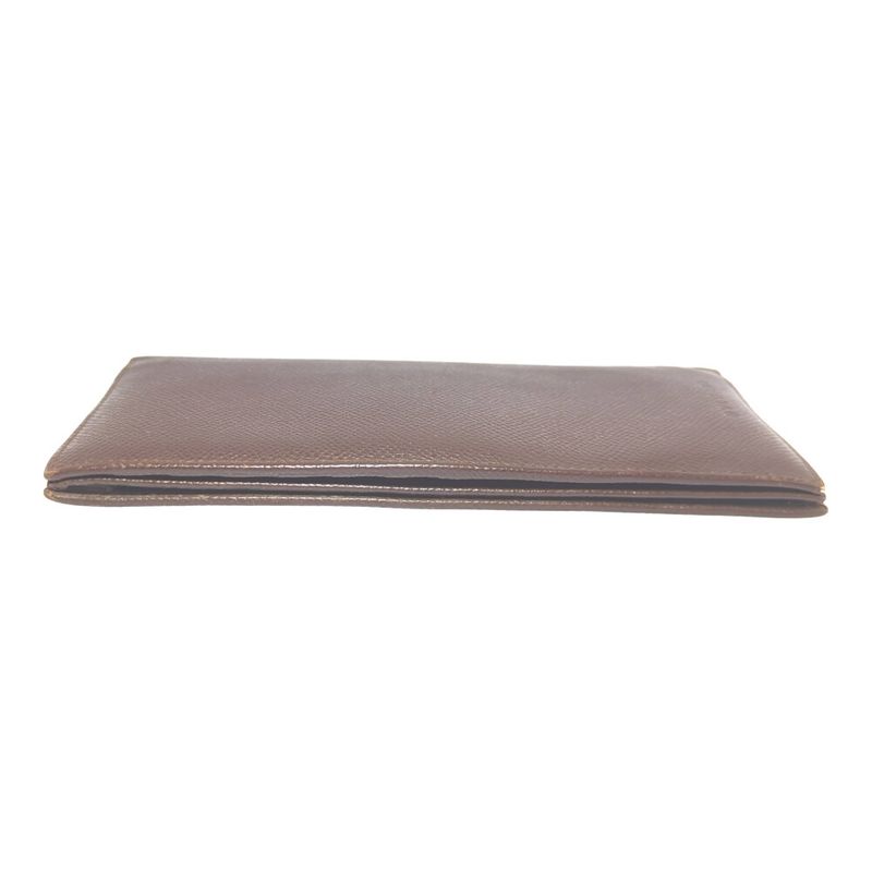 Bvlgari Embossed Logo Leather Billfold Long Wallet / Brown / Next Day Delivery
