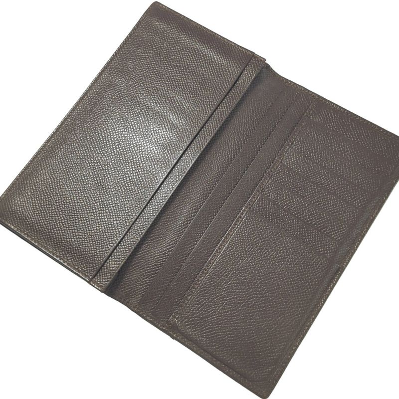 Bvlgari Embossed Logo Leather Billfold Long Wallet / Brown / Next Day Delivery