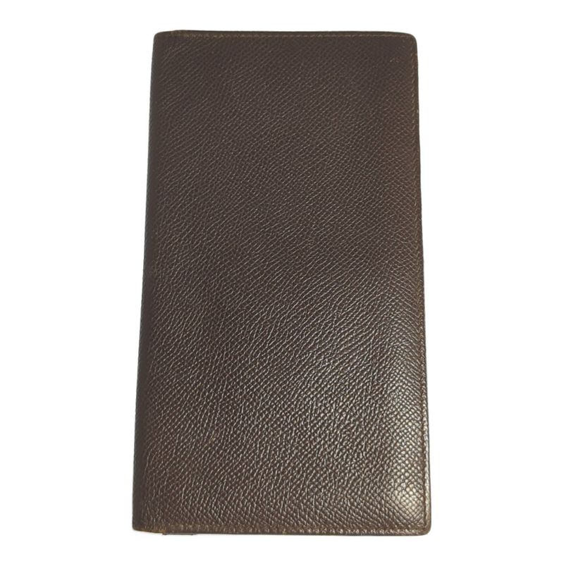 Bvlgari Embossed Logo Leather Billfold Long Wallet / Brown / Next Day Delivery