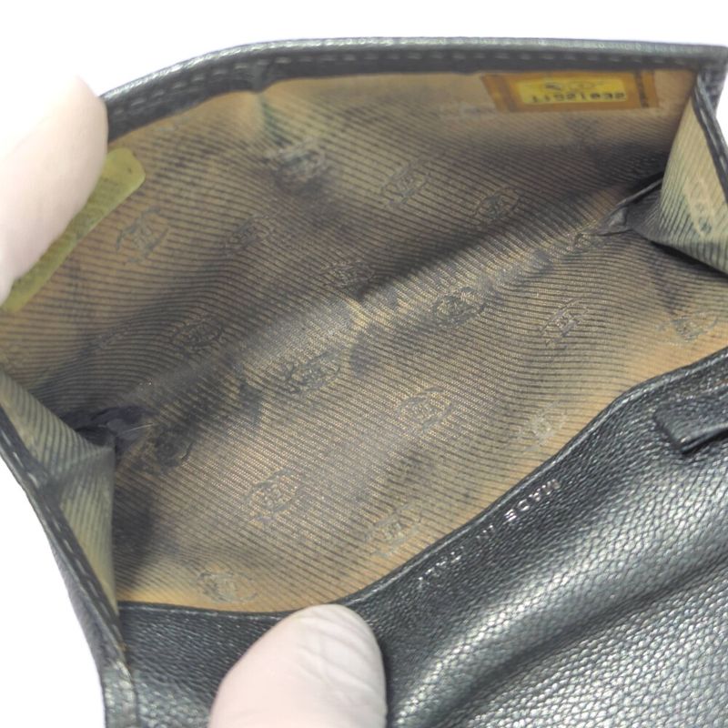 Chanel Coco Button Coin Case Coin Purse Wallet / Silver / Key Ring []C [women]-