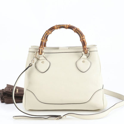 Gucci Bamboo Diana 308360 Leather 2WAY Shoulder Bag Crossbody Hand Tote Genuine