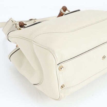 Gucci Bamboo Diana 308360 Leather 2WAY Shoulder Bag Crossbody Hand Tote Genuine
