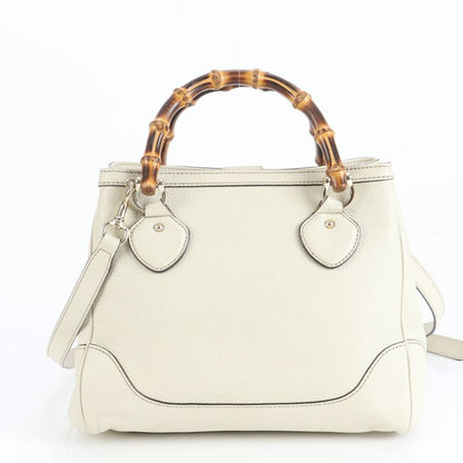 Gucci Bamboo Diana 308360 Leather 2WAY Shoulder Bag Crossbody Hand Tote Genuine