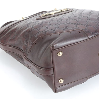 Guccissima Horsebit Leather Tote Bag Shoulder 145984 Brown Genuine Leather