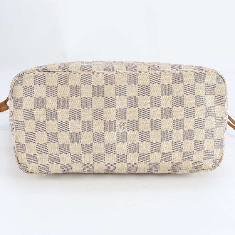 Louis Vuitton Damier Azure Neverfull MM N51107 Leather Tote Bag Shoulder A4