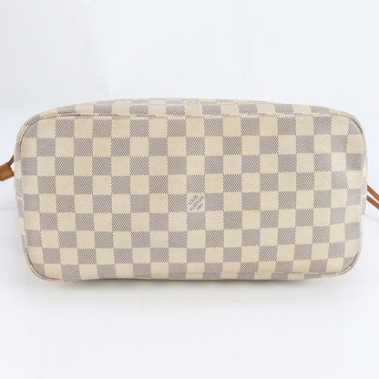 Louis Vuitton Damier Azure Neverfull MM N51107 Leather Tote Bag Shoulder A4