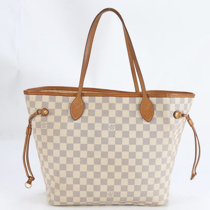 Louis Vuitton Damier Azure Neverfull MM N51107 Leather Tote Bag Shoulder A4